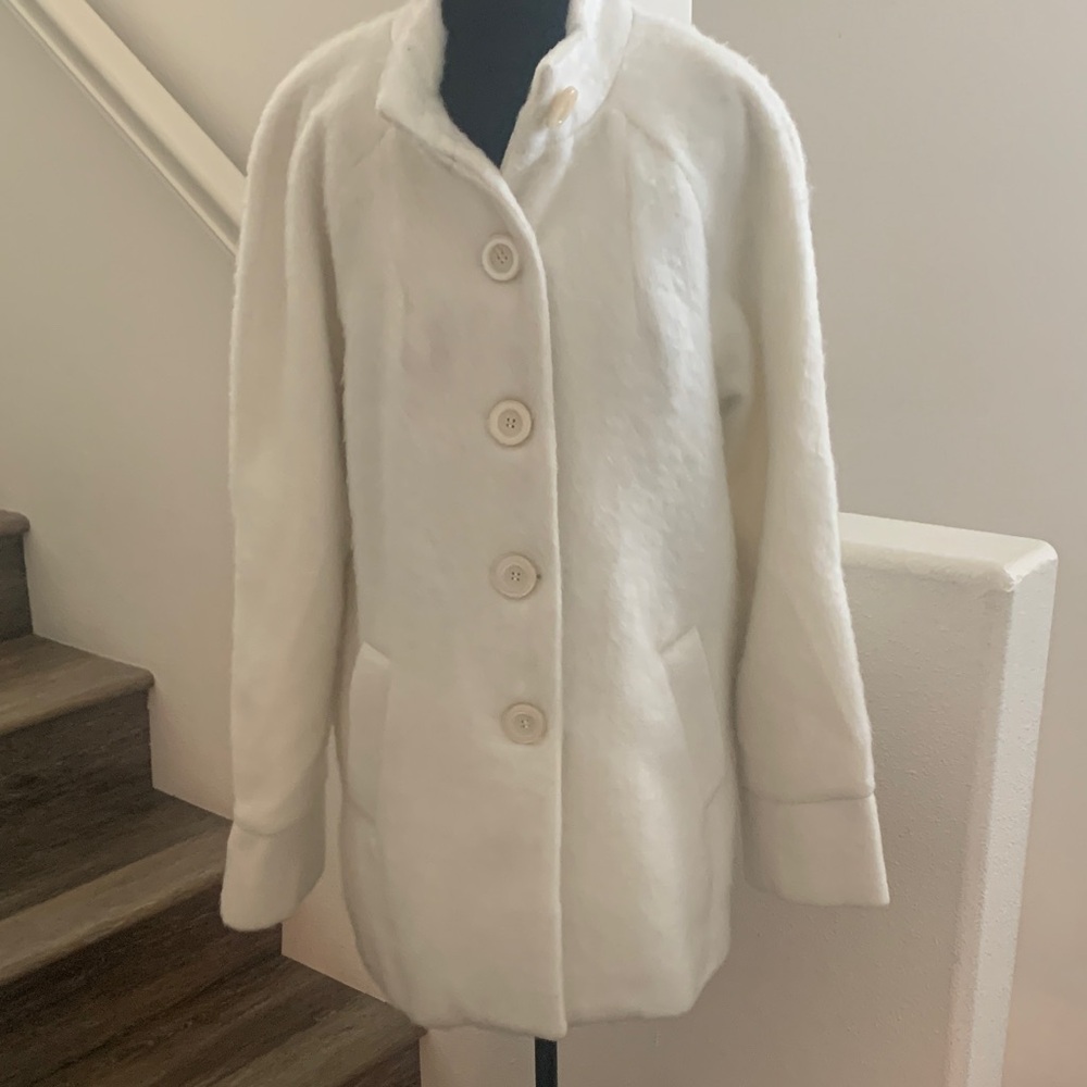 Appleseed's Petite Cream /Off White Teddy Jacket.